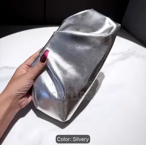 Luxury Metallic Dumpling Clutch Bag - (Gold and Silver)