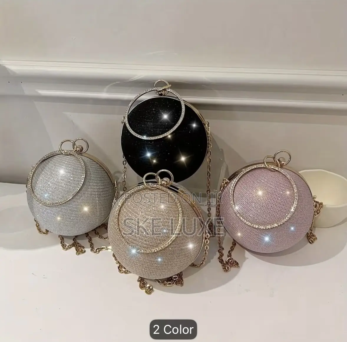 Luxury Round Ball Evening Clutch Purse