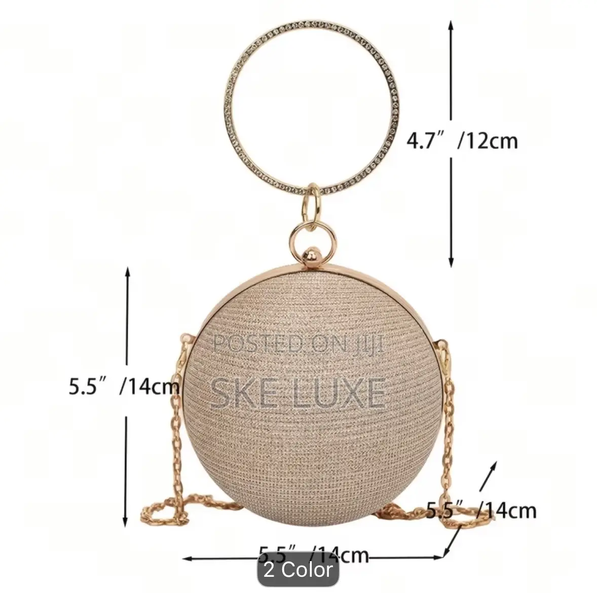 Luxury Round Ball Evening Clutch Purse