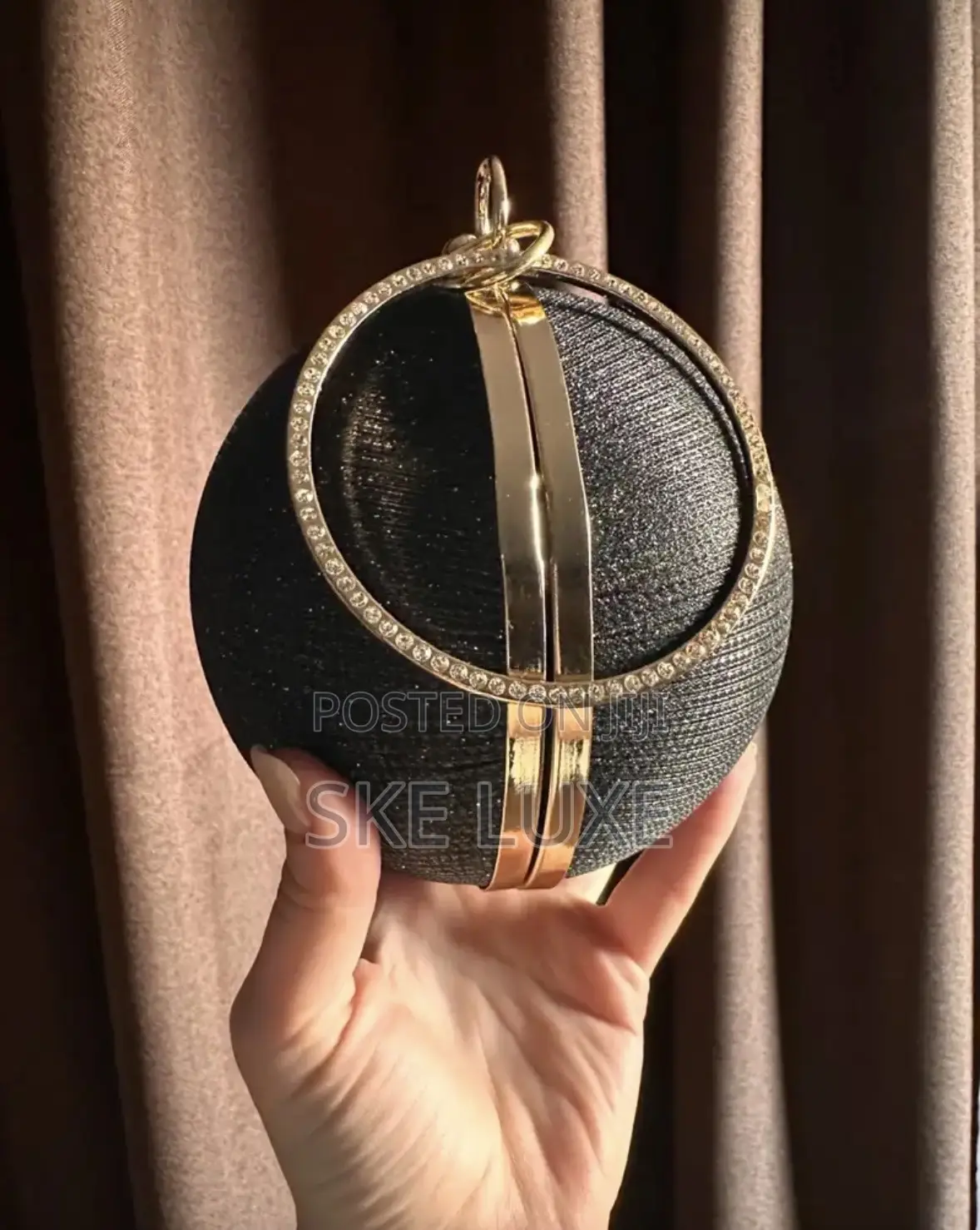 Luxury Round Ball Evening Clutch Purse