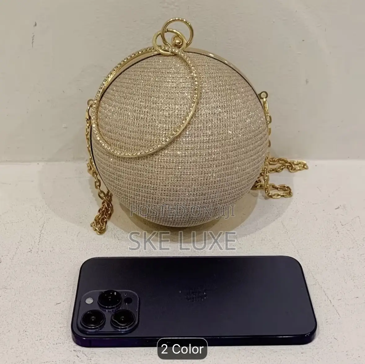 Luxury Round Ball Evening Clutch Purse