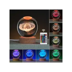 Mythco 3D Galaxy Crystal Ball Night Light With Colorful LED Light