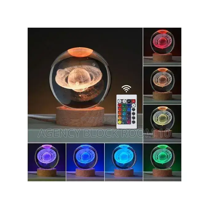 Mythco 3D Galaxy Crystal Ball Night Light With Colorful LED Light