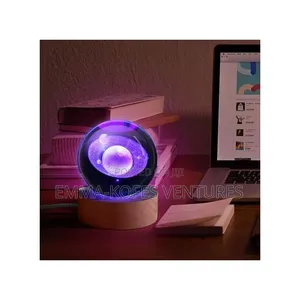 Mythco 3D Galaxy Crystal Ball Night Light With Colorful LED Light