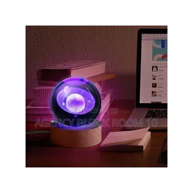 Mythco 3D Galaxy Crystal Ball Night Light With Colorful LED Light