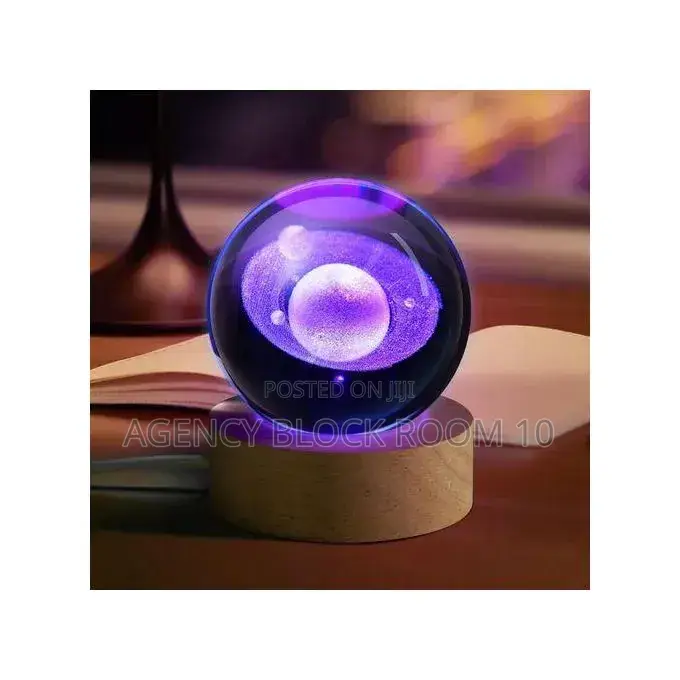 Mythco 3D Galaxy Crystal Ball Night Light With Colorful LED Light