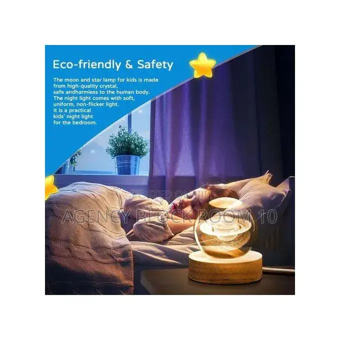 Mythco 3D Galaxy Crystal Ball Night Light With Colorful LED Light