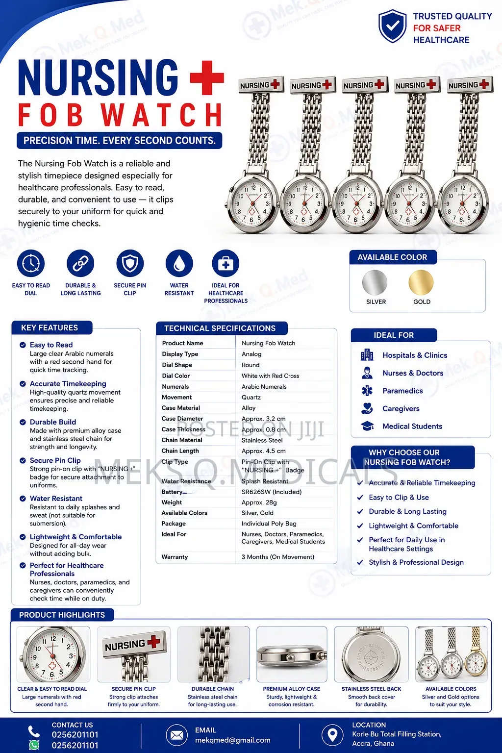 Nurses Watch ( Stainless)