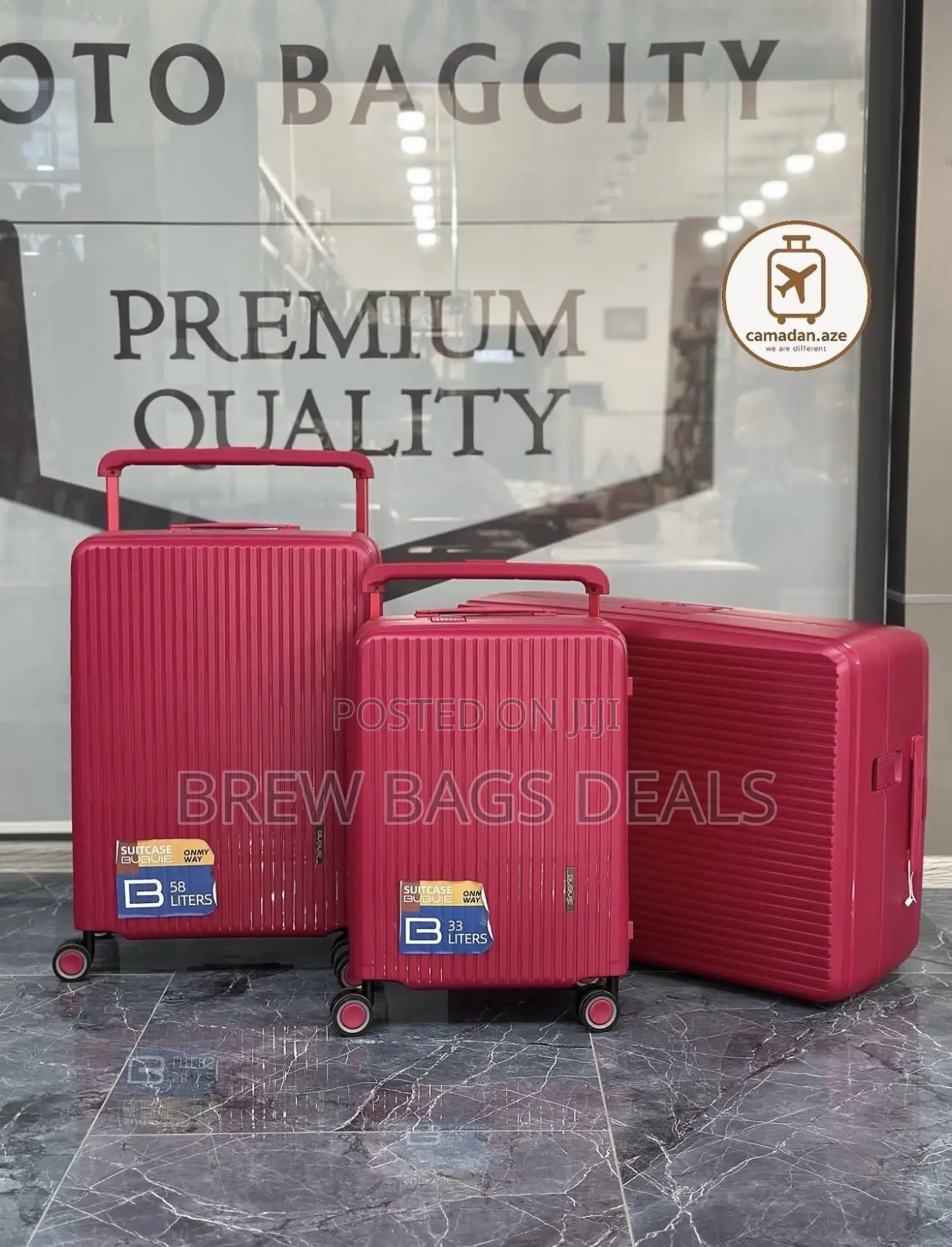 Premium Quality 3set Travelers Choice Wide Handle Unbreakable Bag.