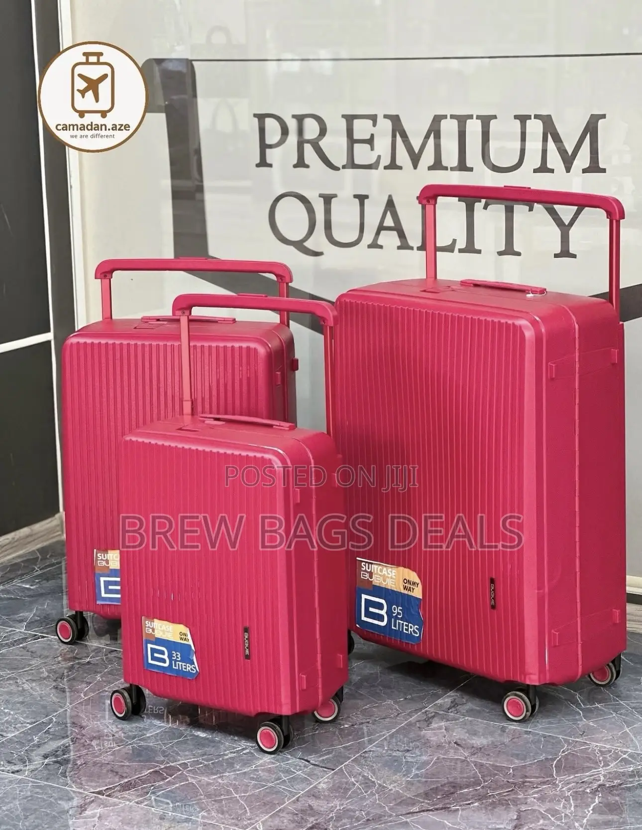 Premium Quality 3set Travelers Choice Wide Handle Unbreakable Bag.