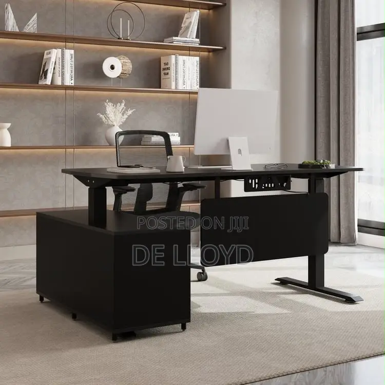1.2 M Electric Adjustable Table With Drawers