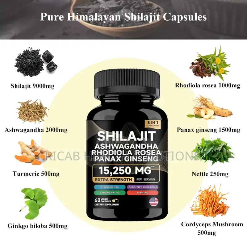 Shilajit Ashwaganda Capsules 8in1