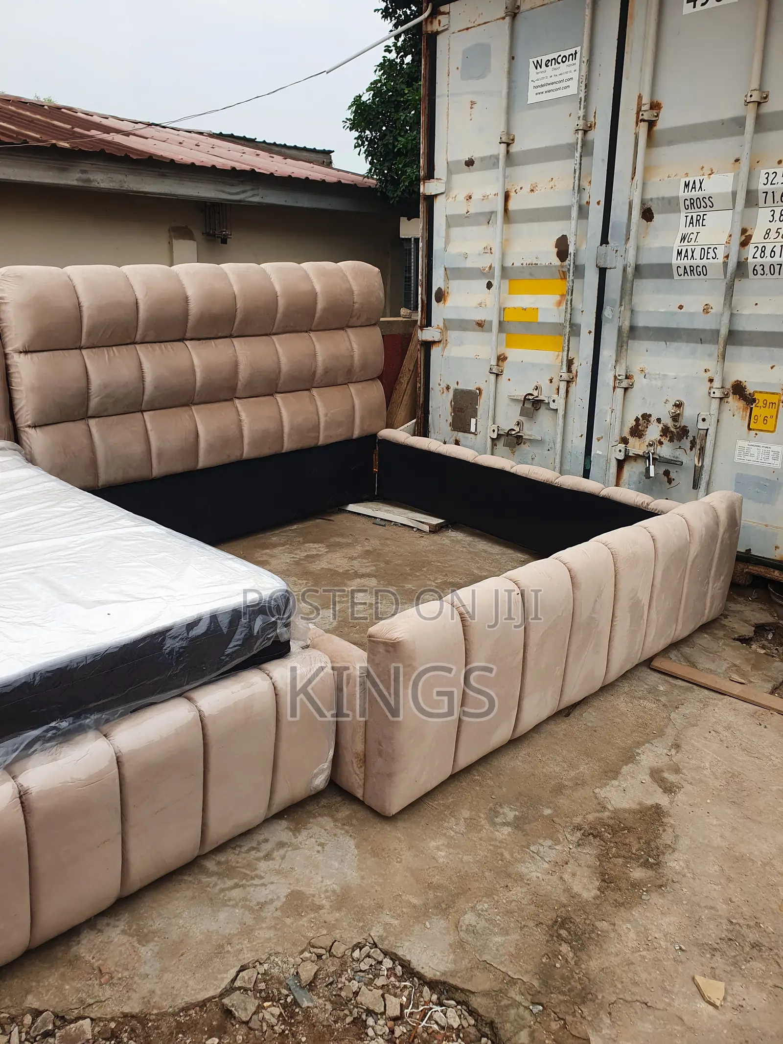 Luxury Fabric Upholstered Bed Frame – Brand New