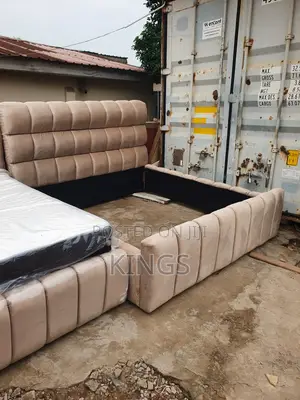 Luxury Fabric Upholstered Bed Frame – Brand New