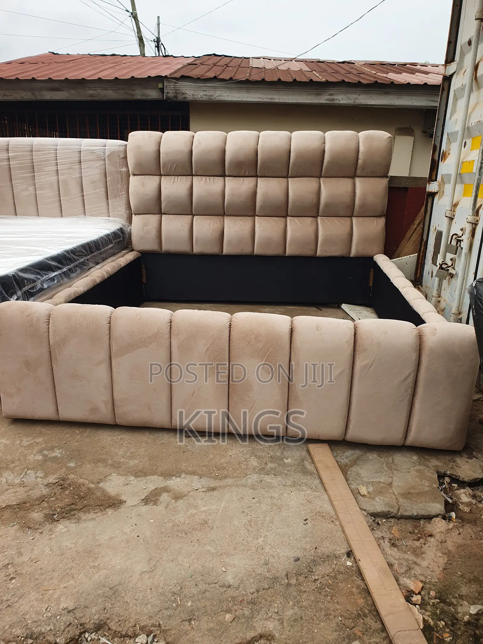 Luxury Fabric Upholstered Bed Frame – Brand New