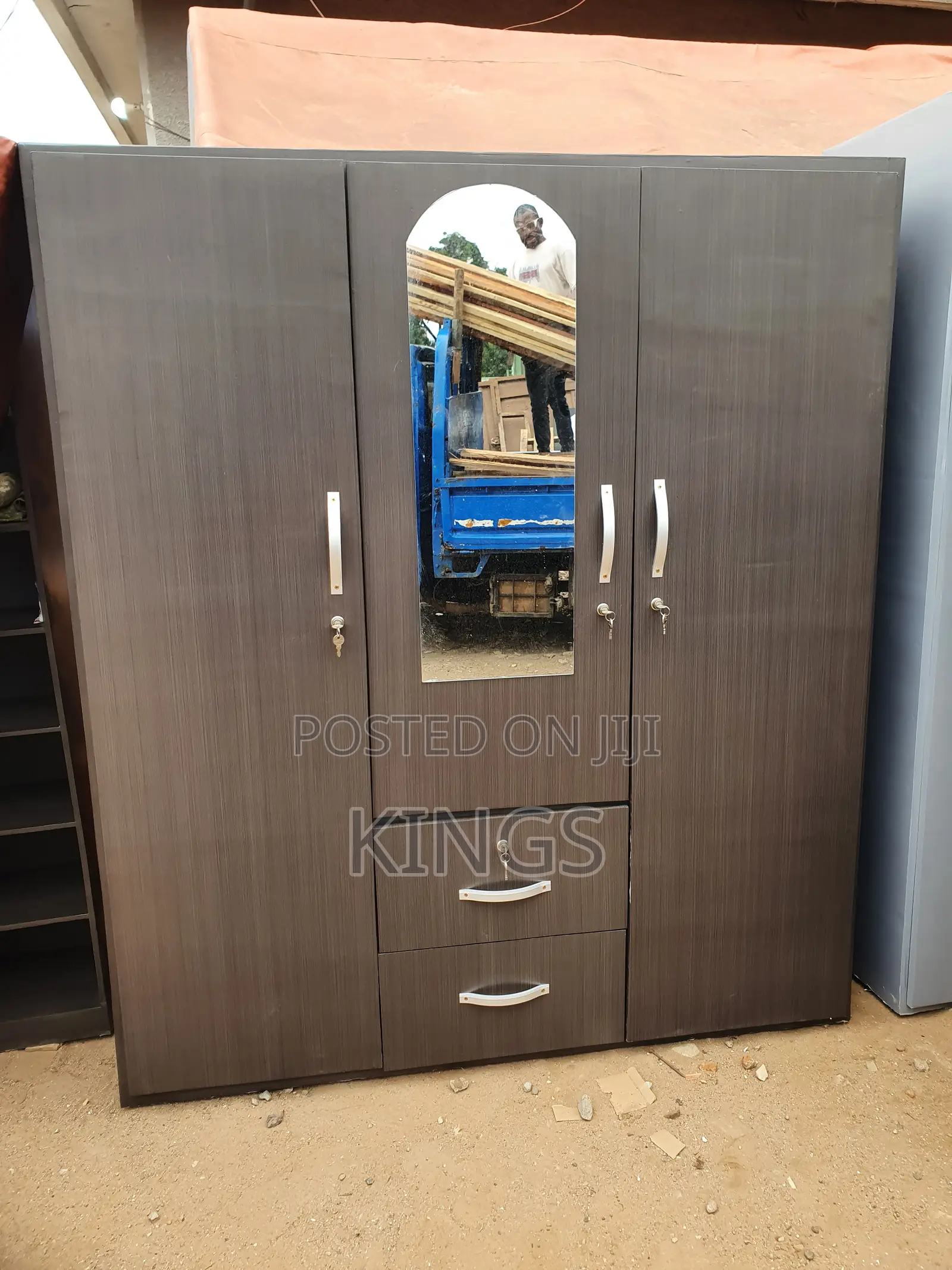 Brand New 3-in-1 Wooden Wardrobe (Payment on Delivery)