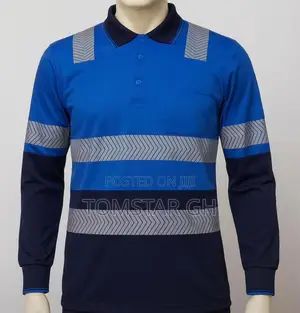 Blue Reflective Polo Shirt