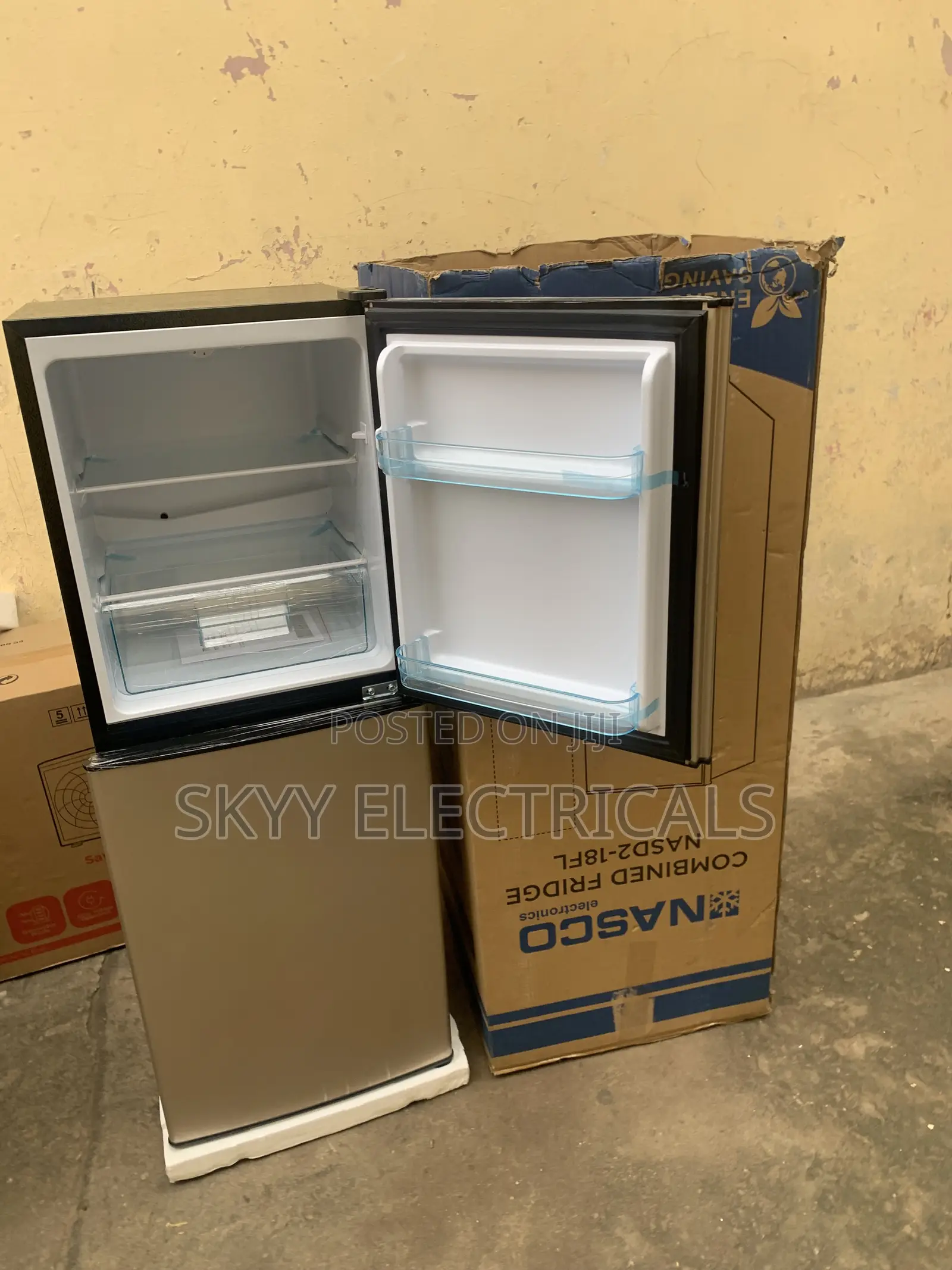 Original Nasco NAsD2-18FL 136liters DoubleDoor Button Freezer