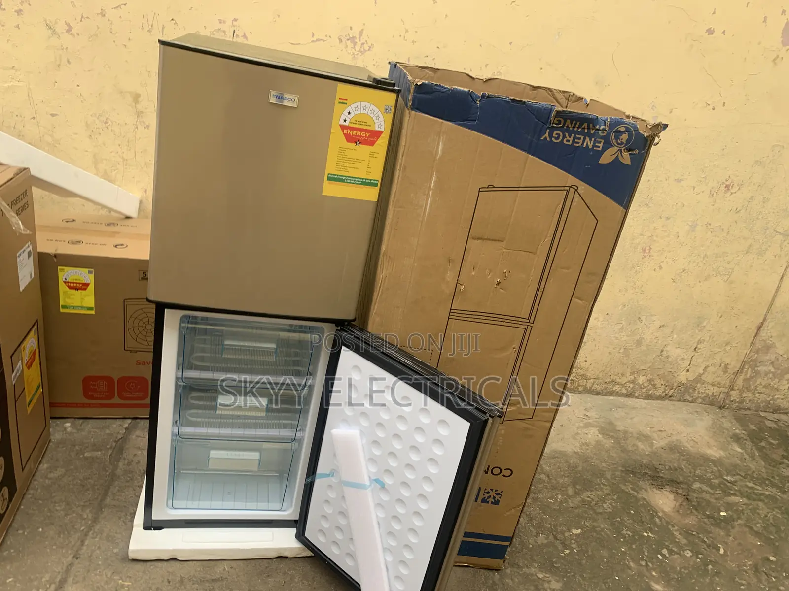 Original Nasco NAsD2-18FL 136liters DoubleDoor Button Freezer