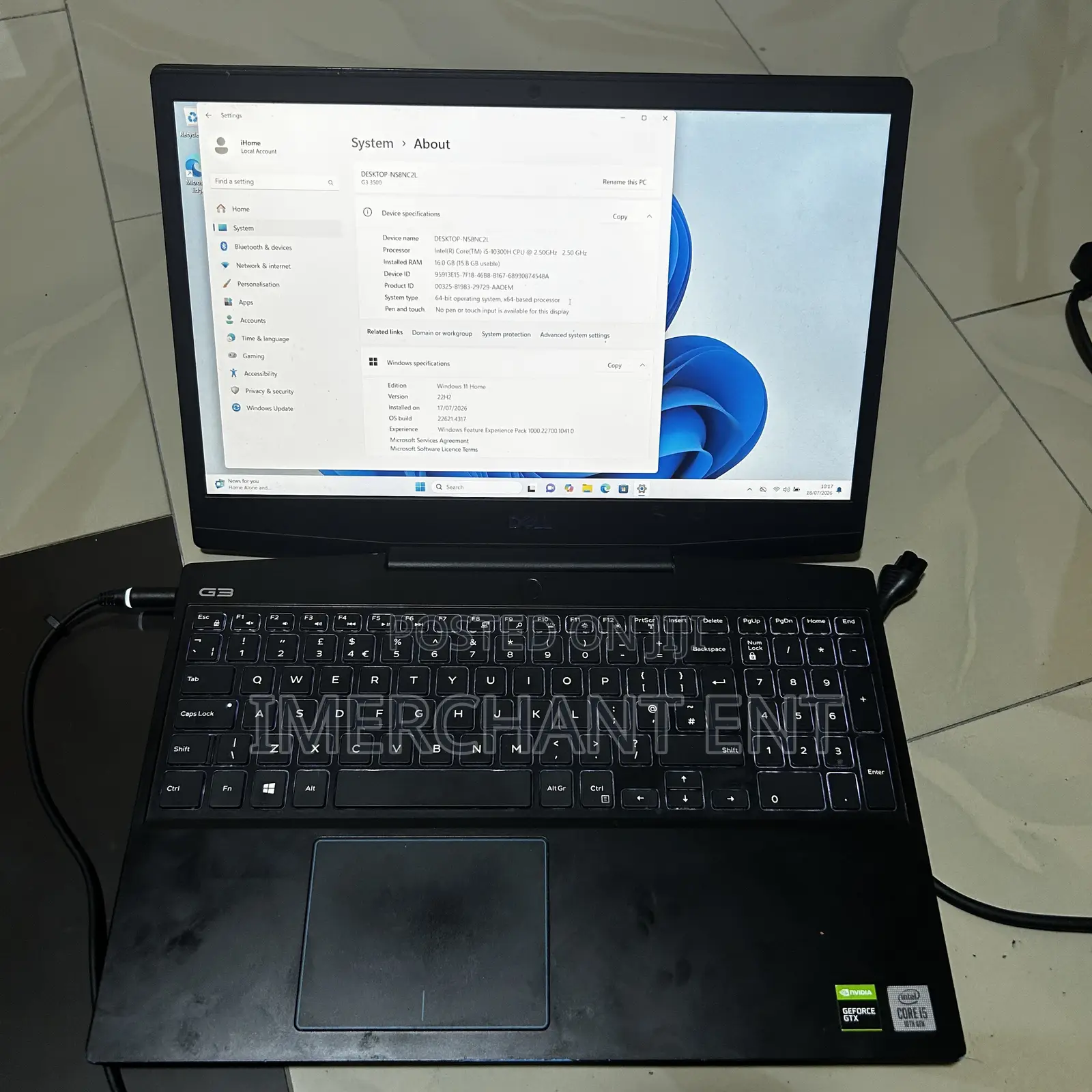 Laptop Dell G3 15 3500 16GB Intel Core i5 HDD+SSD 500GB