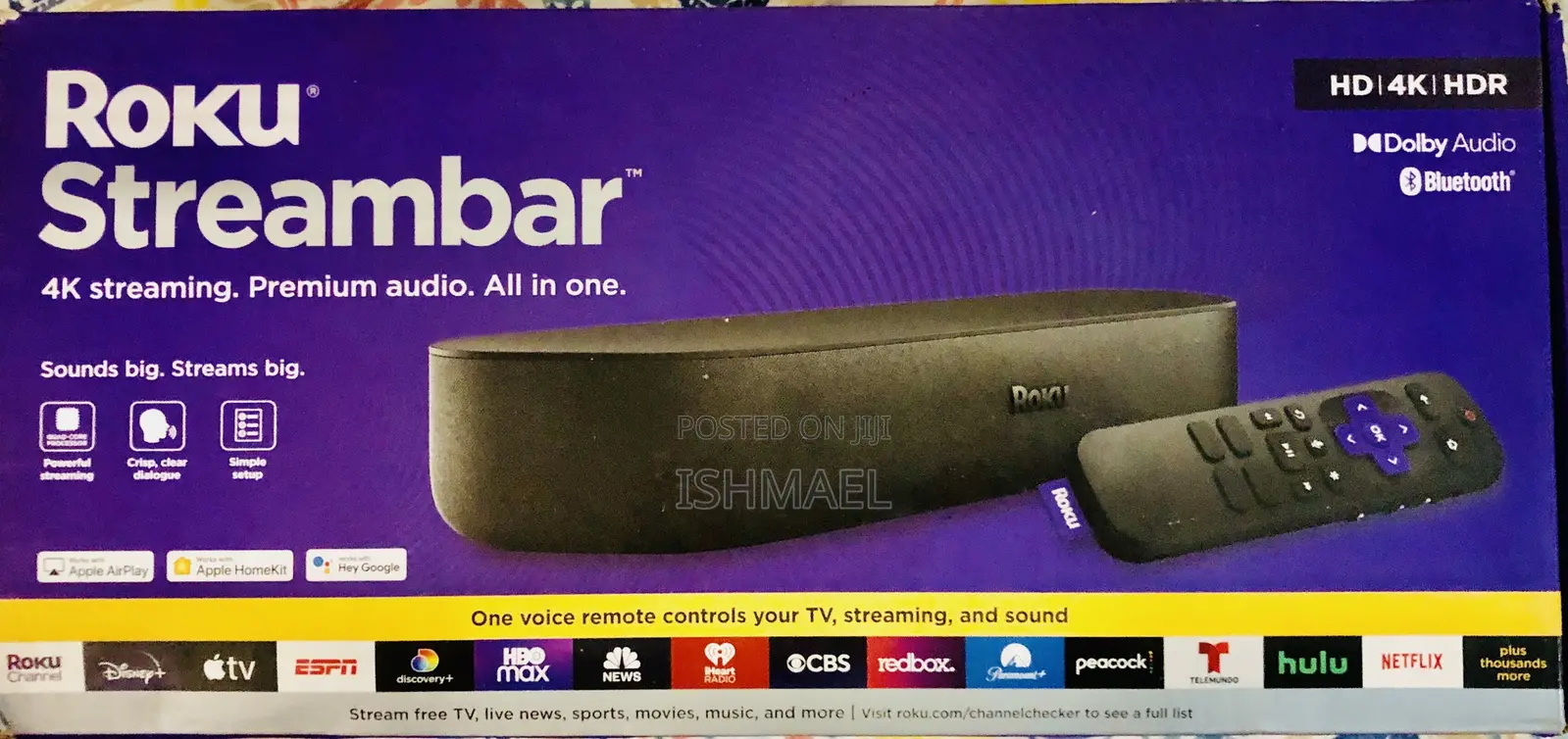 4K Streaming. Premium Audio. All in One Roku Stream-Bar