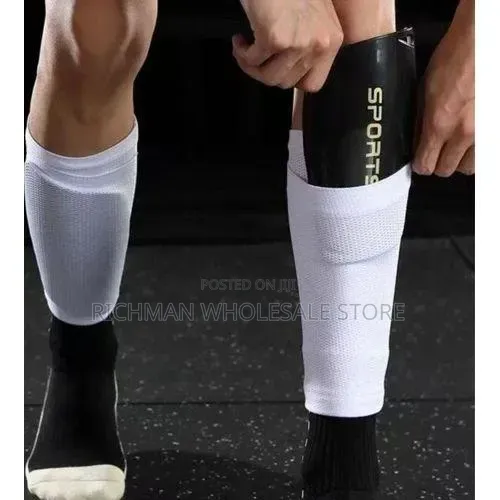 5pcs Anti-Slip Football Sock Guards Kit for Adults - Black