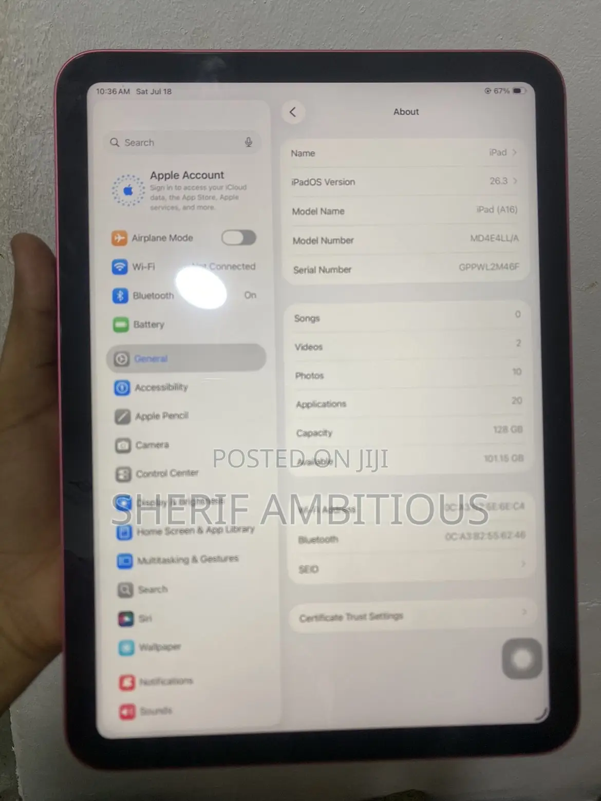 Apple iPad Wi-Fi 128 GB Pink