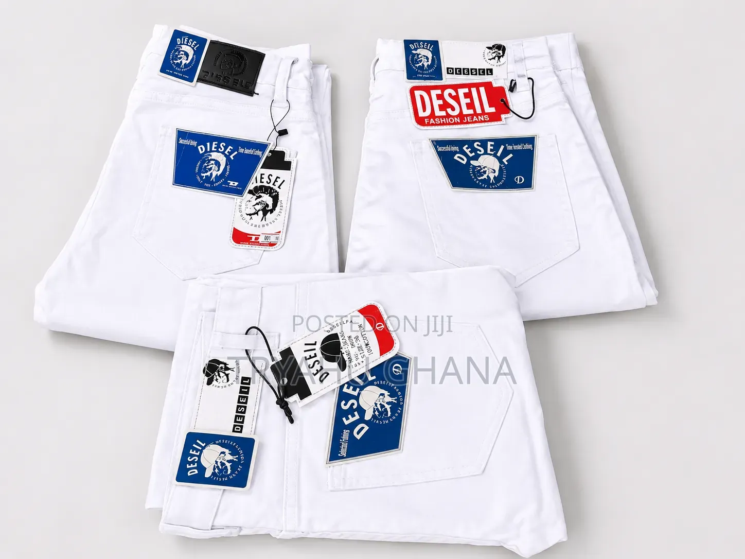 Pure Men's Diesel White Jeans for Sale at Tryahu