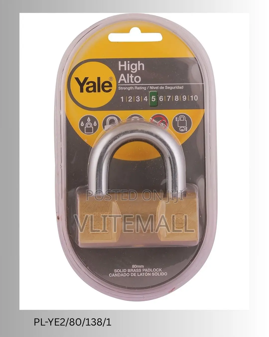 Yale 80mm Hammer Padlock Pl-Ye2/80/138/1