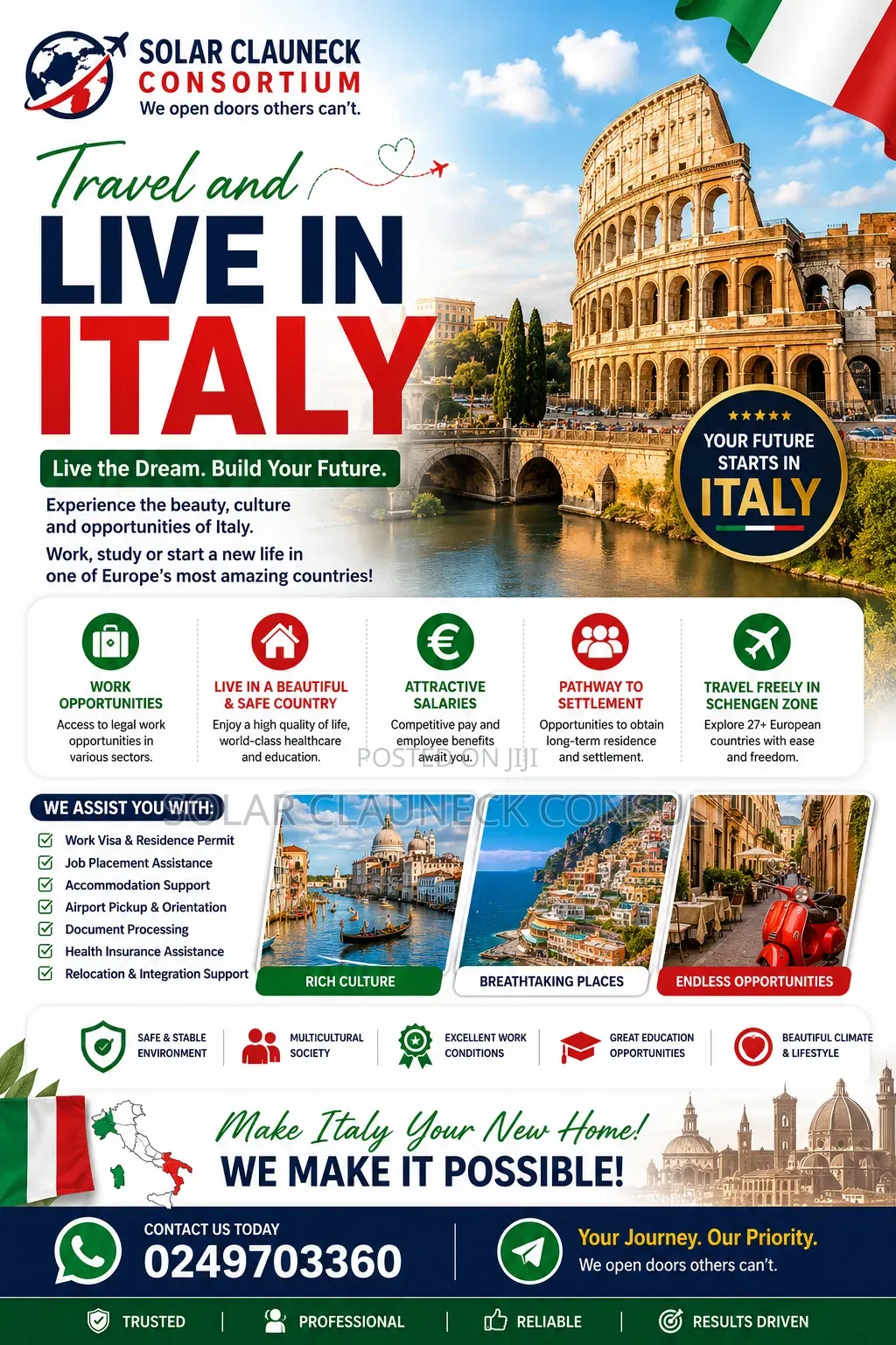 Travel to Malta, Italy, Germany, Netherlands or Luxembourg