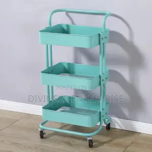 3-Tier Metal Storage Trolley