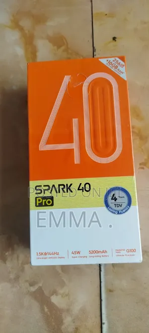 New Tecno Spark 40 Pro 256 GB Black