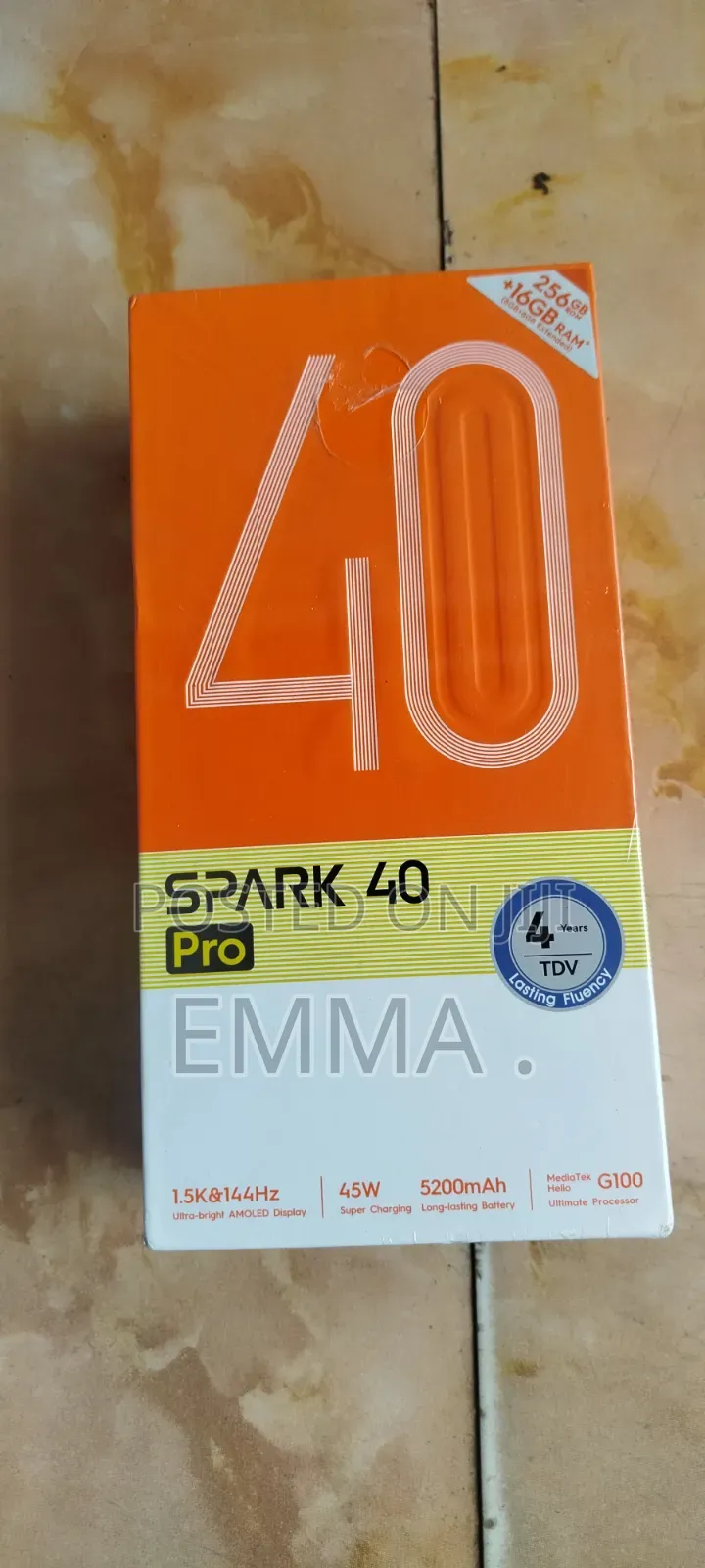 New Tecno Spark 40 Pro 256 GB Black