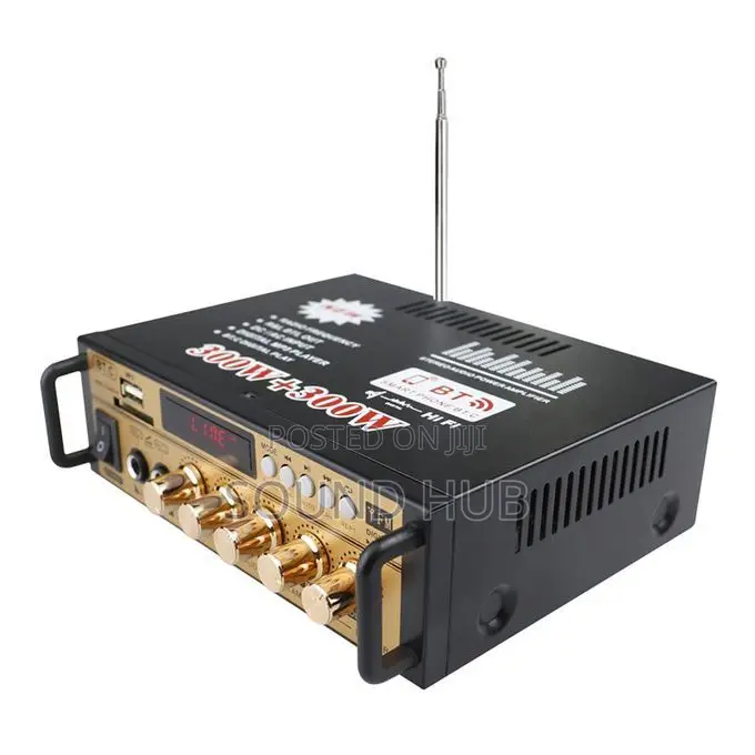 Mini 2CH LCD Display HIFI Audio Stereo Amplifier - Black