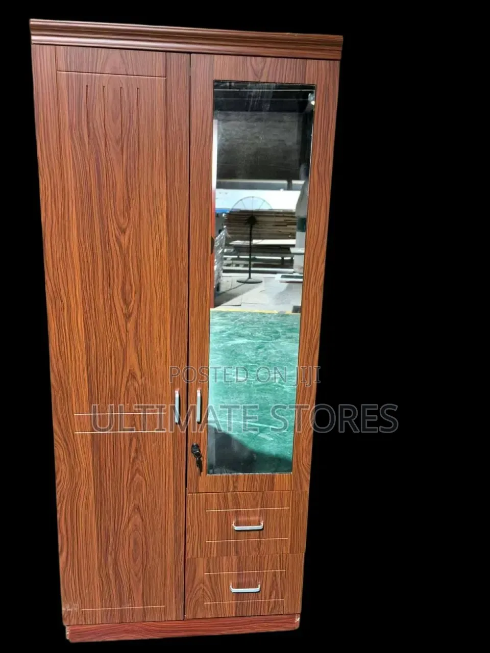 Two-Door Foreign Wardrobe With Mirror