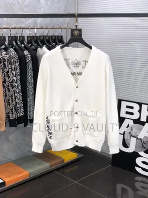 Chrome Hearts CH Cross Waffle Knit Cardigan