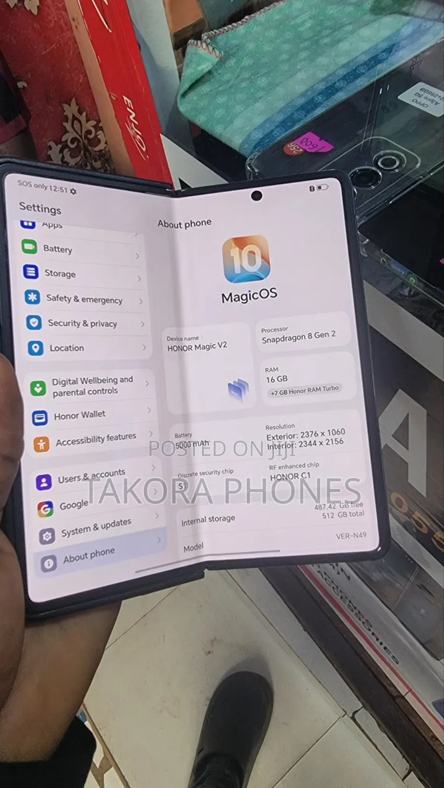 New Honor Magic V2 512 GB Black