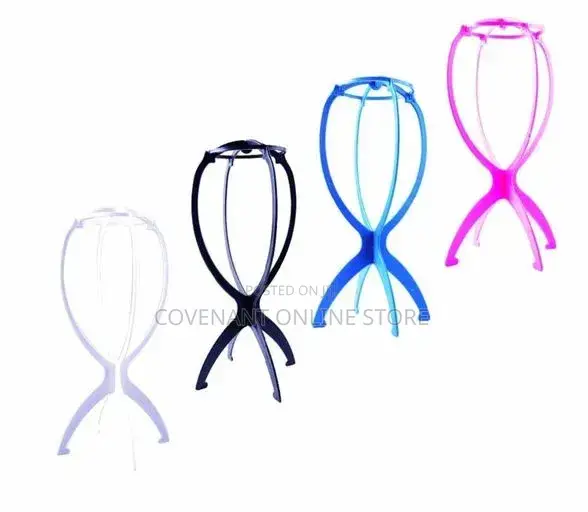 A Pair of Plastic Wig Stand