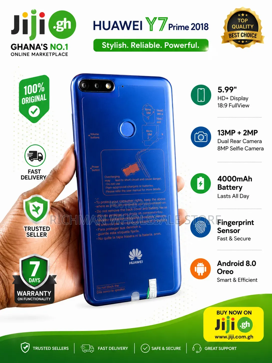 Huawei Y7 Prime 2018 64 GB Blue