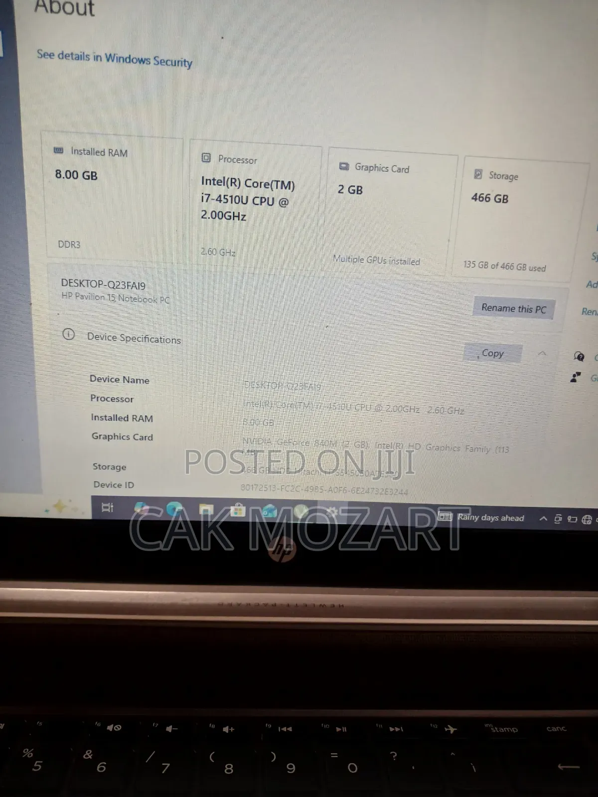 Laptop HP Pavilion 15 8GB Intel Core i7 HDD 500GB
