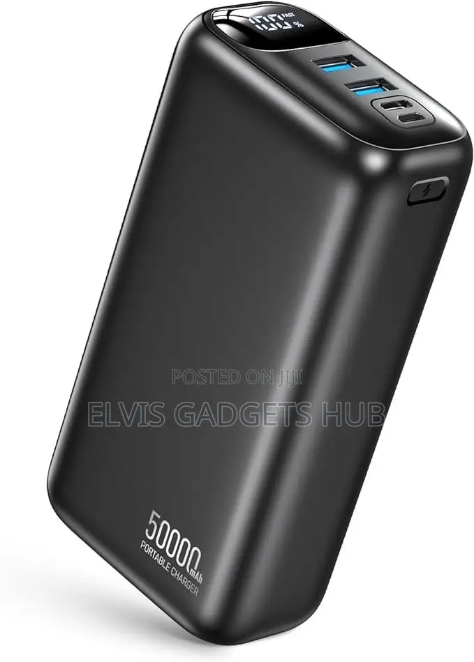 P5 50000mAh Power Bank - 22.5W Fast Charging Black
