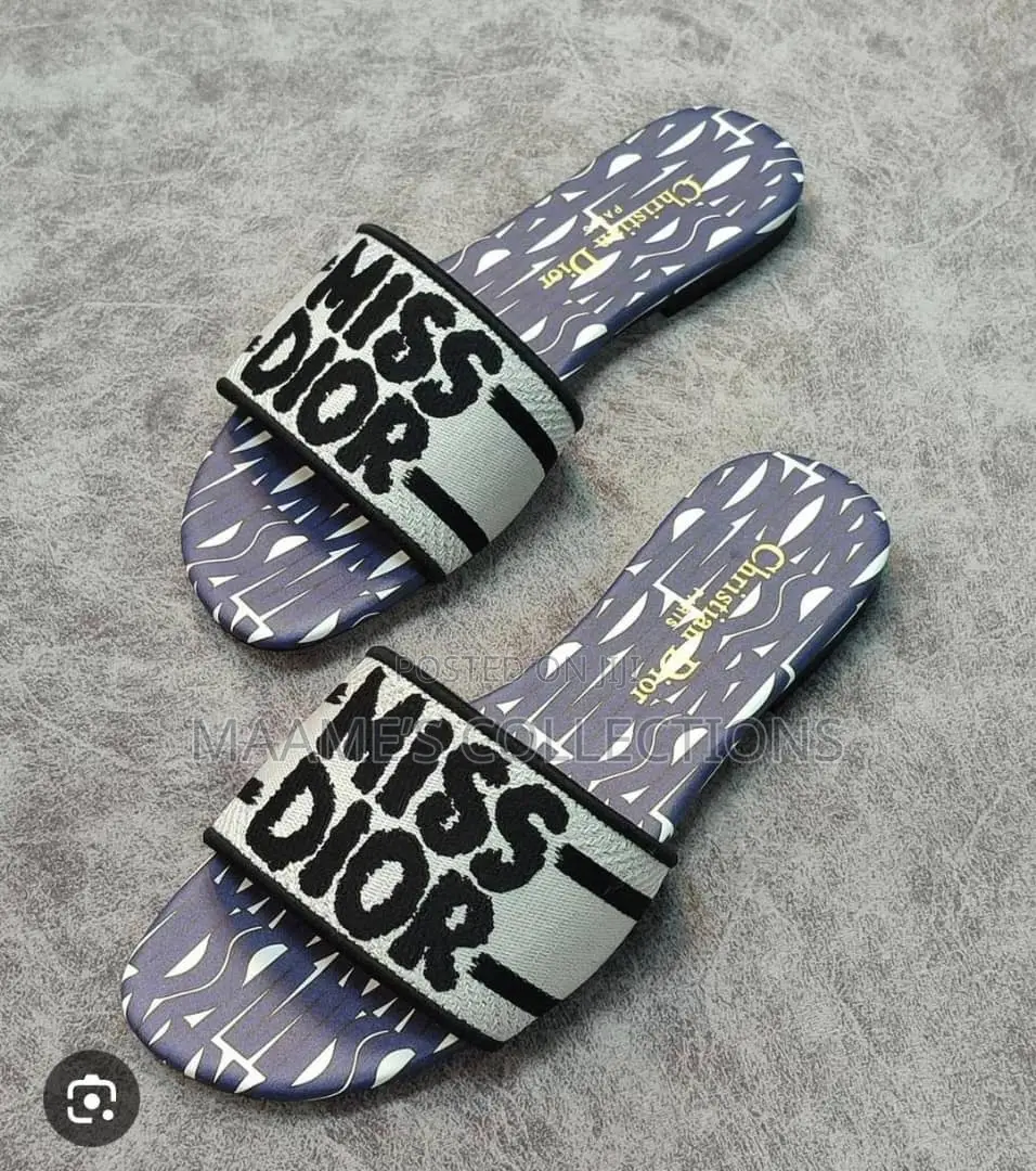Miss Dior Luxury-Inspired Women’s Slide Sandals / Slippers With Box