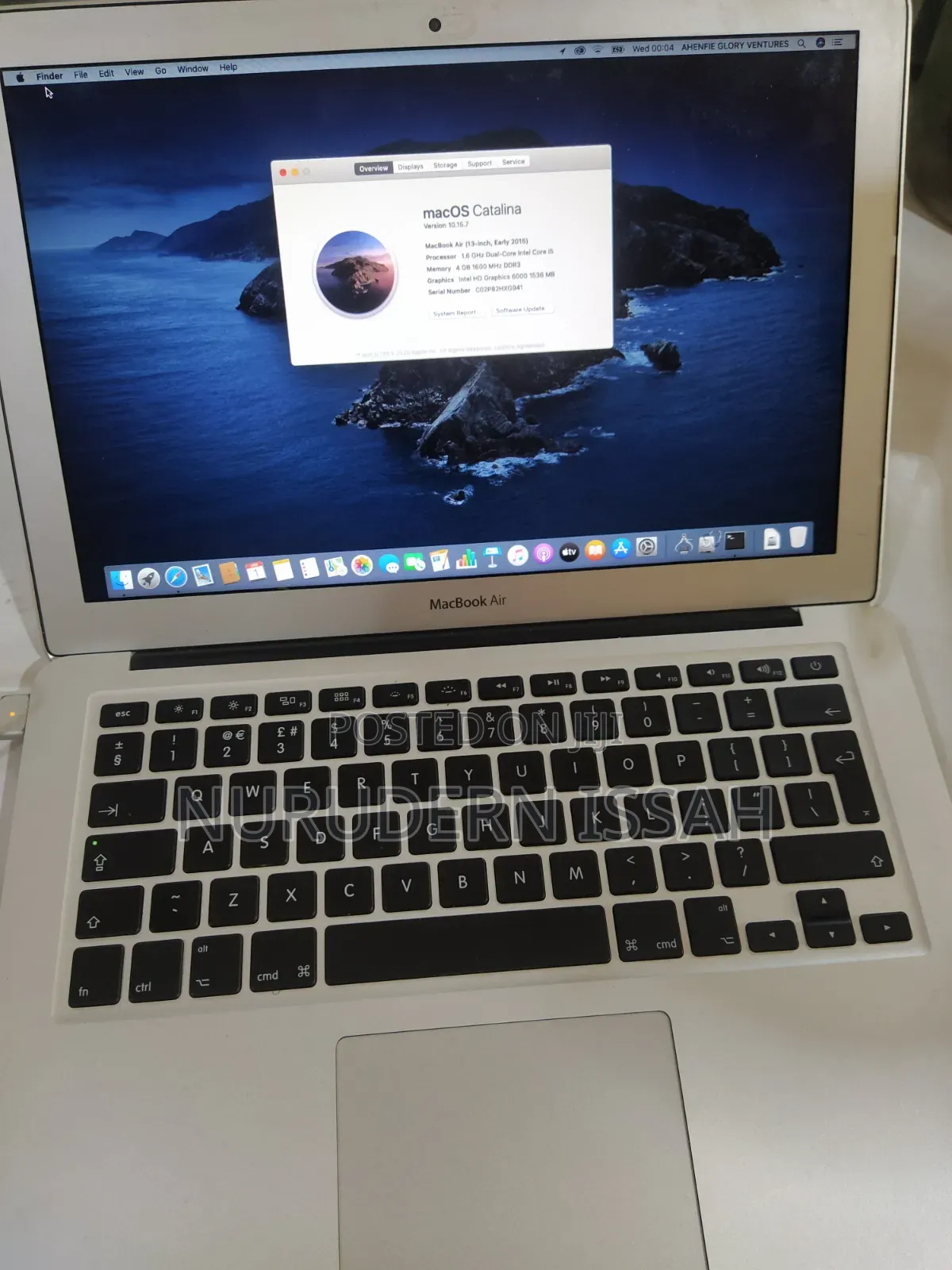 Laptop Apple MacBook Air 4GB Intel Core i5 SSD 256GB