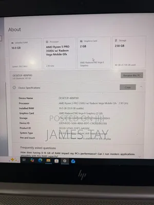 Laptop HP EliteBook 745 G6 16GB AMD Ryzen 5 SSD 256GB