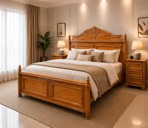Royal Carved Wooden Queen Size Bed