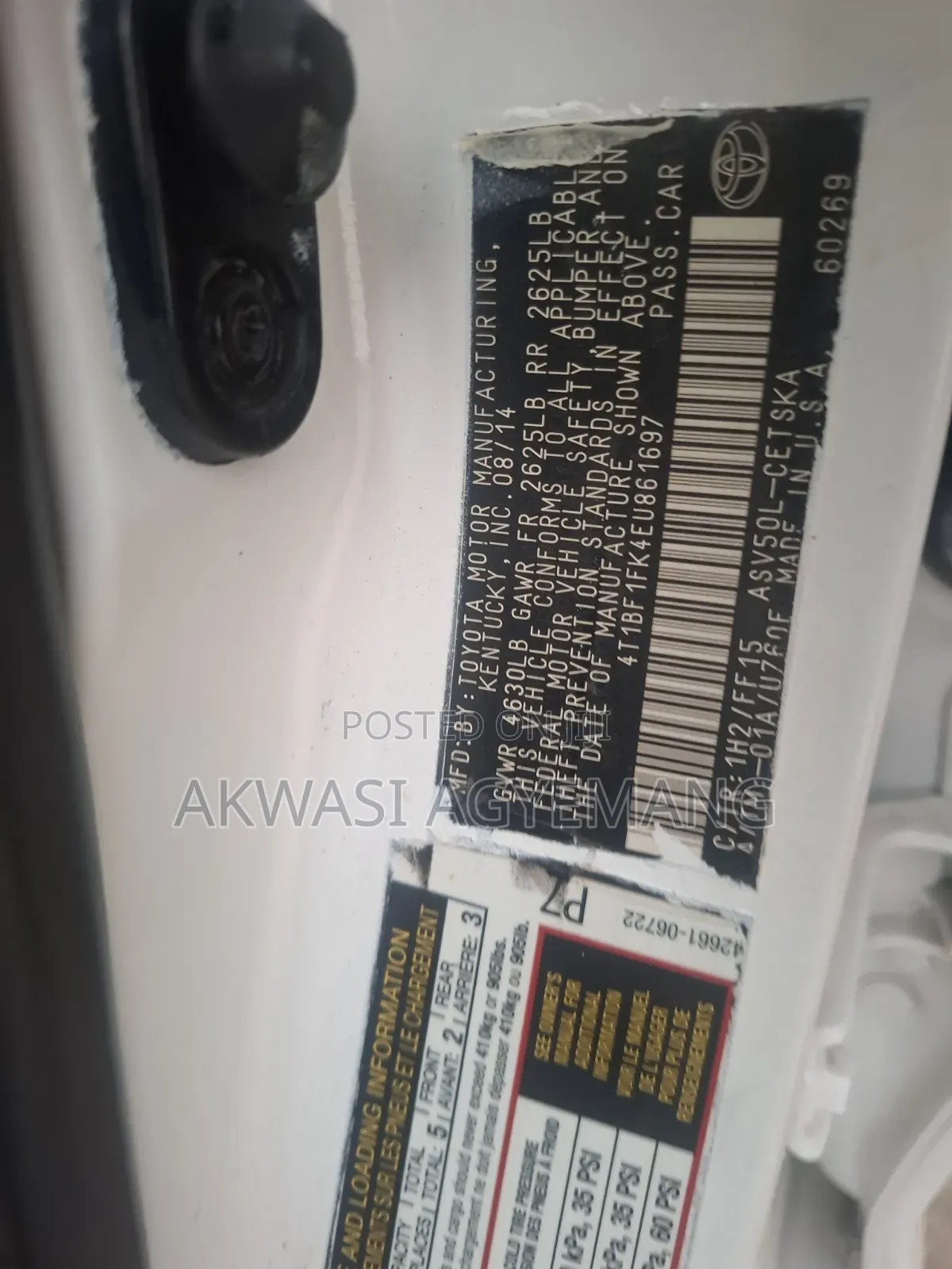 Toyota Camry 2014 White