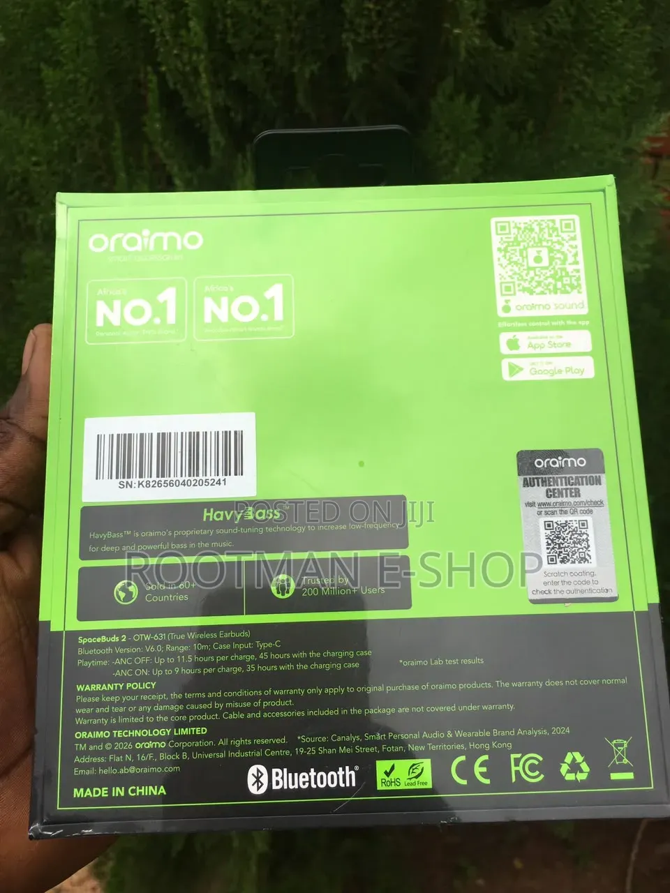 Oraimo SpaceBuds 2 AI Smart 45hrs Playtime True Wireless Earbuds
