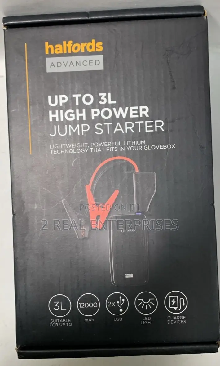 Halfords Advanced 3L High Power Jump Starter 12,000mah