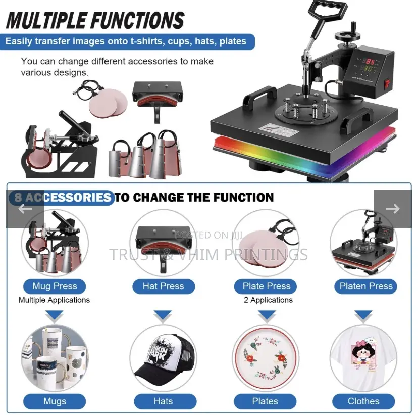 5 in 1 Combo HEAT PRESS MACHINE