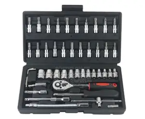 46 PCS Multi-Function Wrench Socket and Screw Driver Kit